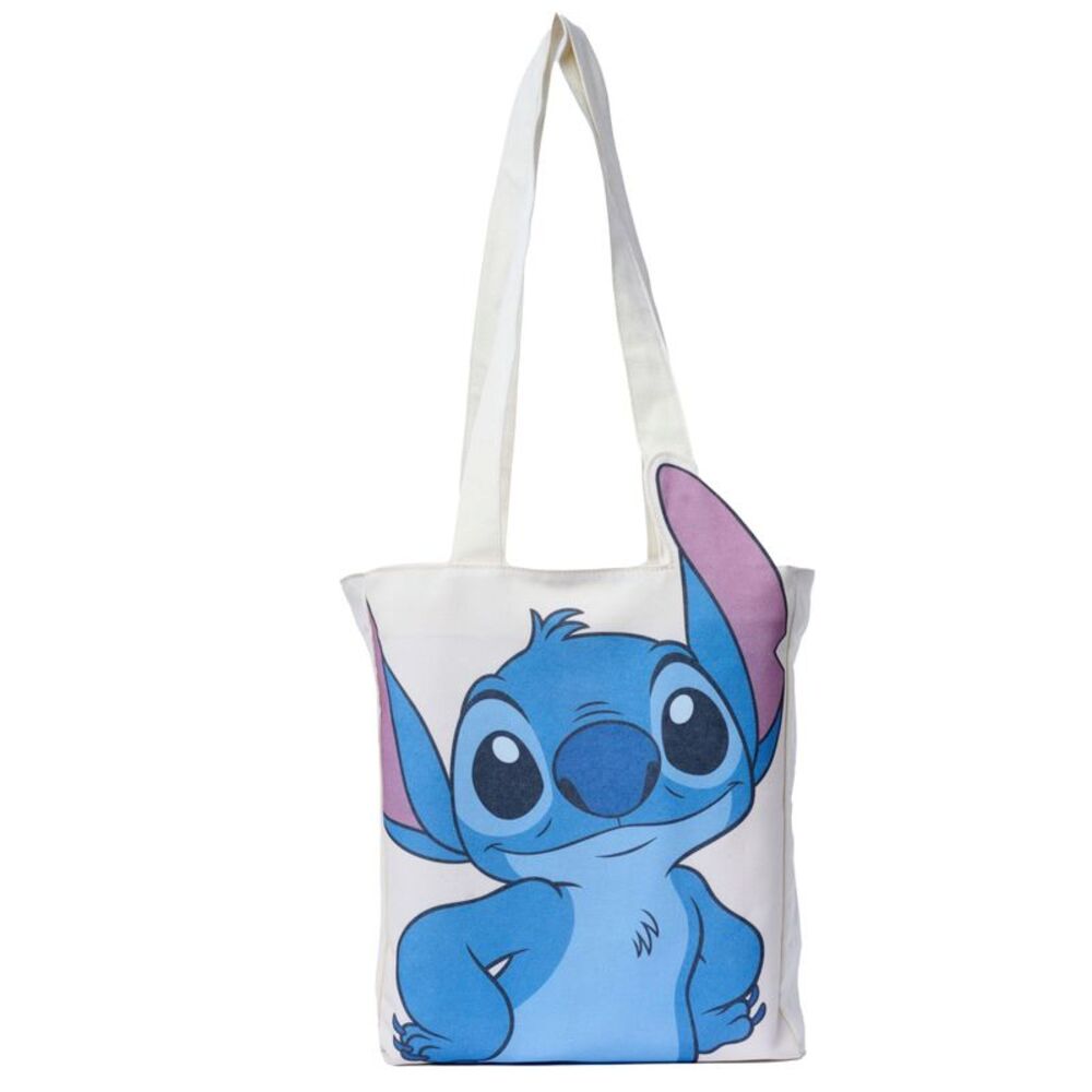 New Disney Stitch Die-Cut Canvas Tote Bag with Shaped Top